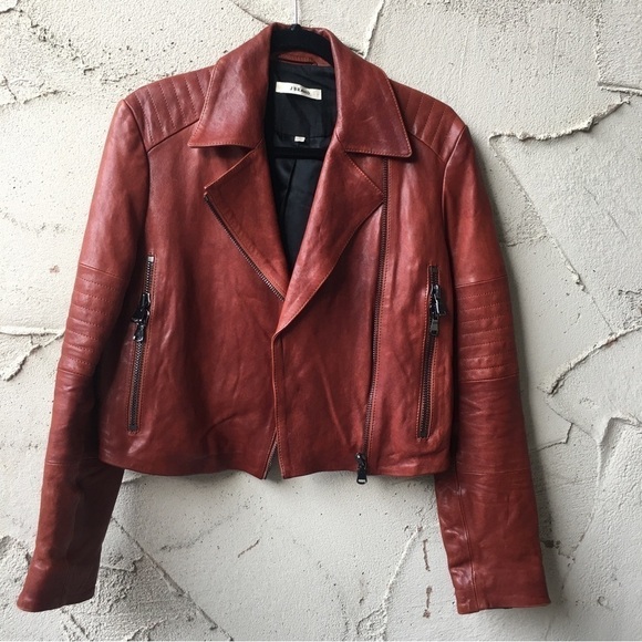 J. Brand Genuine Moto Leather Jacket size M - Picture 1 of 8